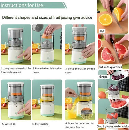 Rechargeable | Hands-Free | Easy to Clean – Portable Electric Citrus Juicer for Orange, Lemon & Grapefruit