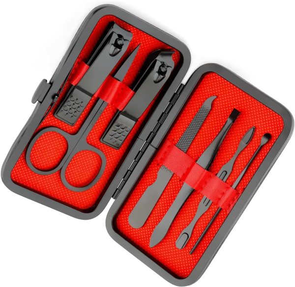 Premium 12-in-1 Manicure & Pedicure Kit – Stainless Steel Nail Clippers Set with Grooming Tools for Hand, Foot & Facial Care – Travel Case Included