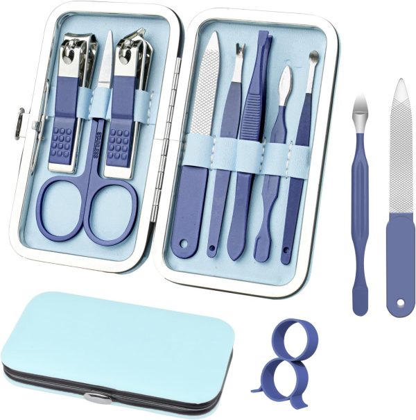 Premium 12-in-1 Manicure & Pedicure Kit – Stainless Steel Nail Clippers Set with Grooming Tools for Hand, Foot & Facial Care – Travel Case Included