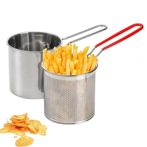 Stainless Steel Deep Fryer Pot with Strainer Basket – 12L Capacity for Frying, Boiling & Baking
