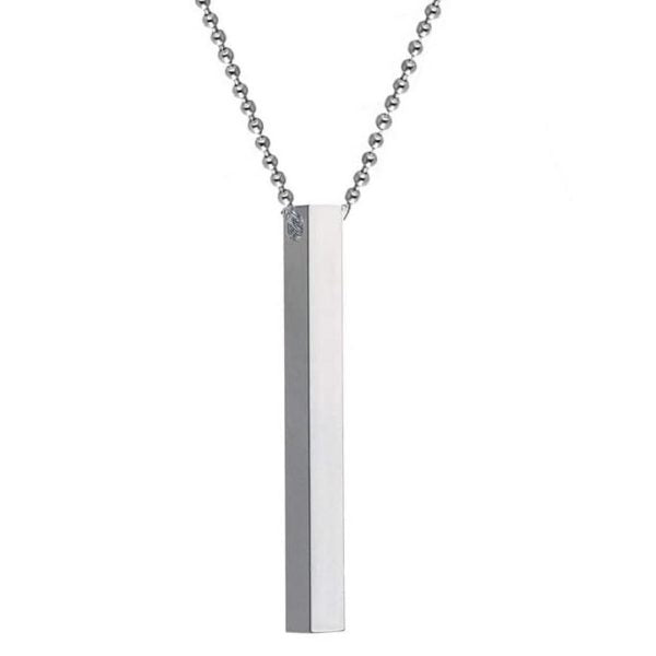 Vertical Bar Pendant Necklace – Stylish Locket Chain for Men, Boys & Girls