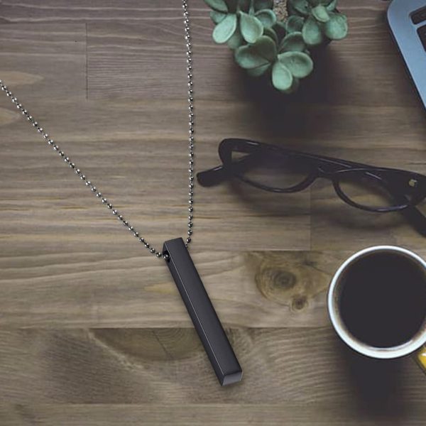 Vertical Bar Pendant Necklace – Stylish Locket Chain for Men, Boys & Girls