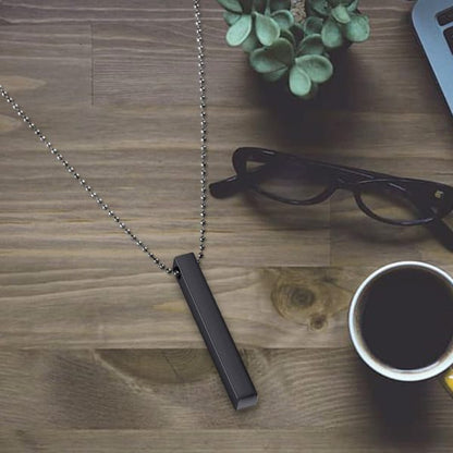 Vertical Bar Pendant Necklace – Stylish Locket Chain for Men, Boys & Girls